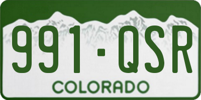 CO license plate 991QSR