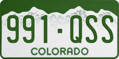 CO license plate 991QSS