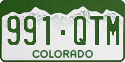 CO license plate 991QTM