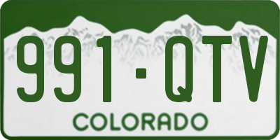 CO license plate 991QTV
