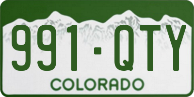 CO license plate 991QTY