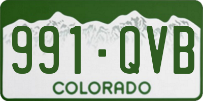 CO license plate 991QVB