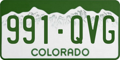 CO license plate 991QVG