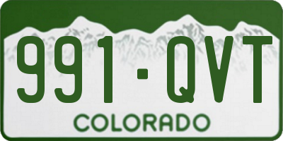 CO license plate 991QVT