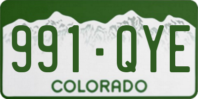 CO license plate 991QYE