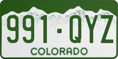 CO license plate 991QYZ