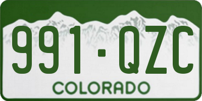 CO license plate 991QZC