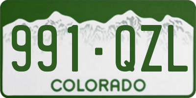 CO license plate 991QZL