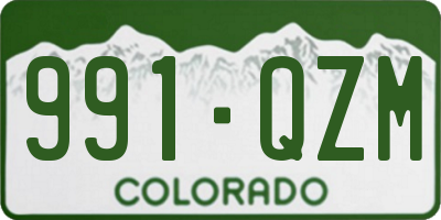 CO license plate 991QZM