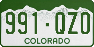 CO license plate 991QZO