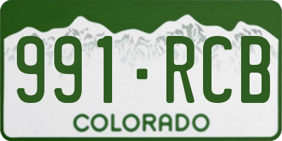 CO license plate 991RCB