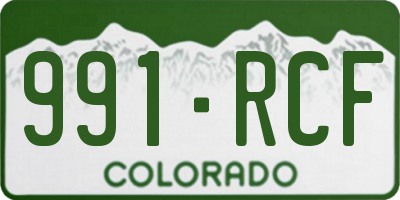 CO license plate 991RCF