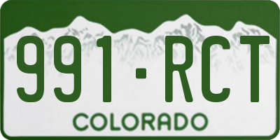 CO license plate 991RCT
