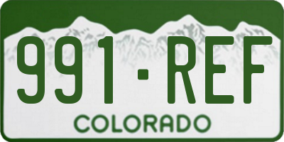 CO license plate 991REF