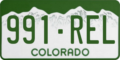 CO license plate 991REL