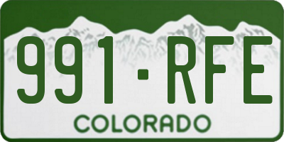 CO license plate 991RFE