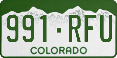 CO license plate 991RFU