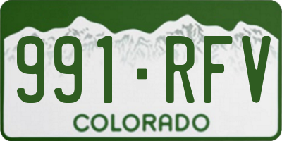 CO license plate 991RFV
