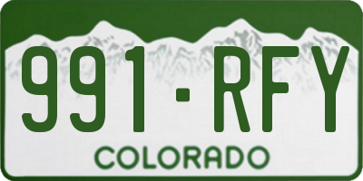 CO license plate 991RFY