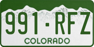 CO license plate 991RFZ