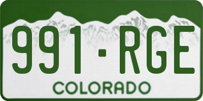 CO license plate 991RGE