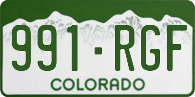 CO license plate 991RGF
