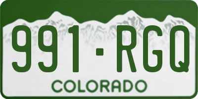 CO license plate 991RGQ