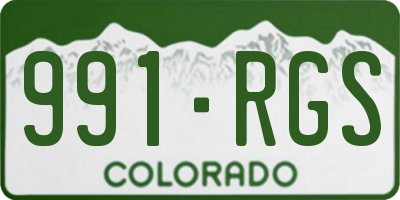 CO license plate 991RGS