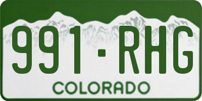 CO license plate 991RHG
