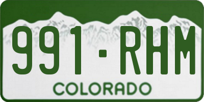 CO license plate 991RHM