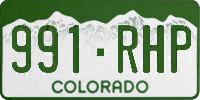 CO license plate 991RHP