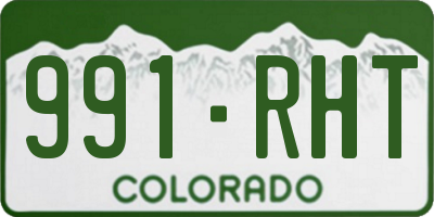 CO license plate 991RHT