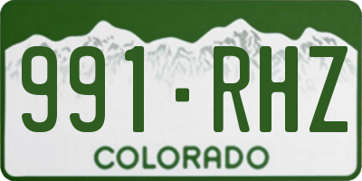 CO license plate 991RHZ