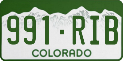 CO license plate 991RIB
