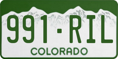 CO license plate 991RIL