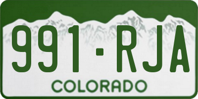 CO license plate 991RJA