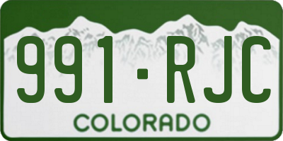 CO license plate 991RJC