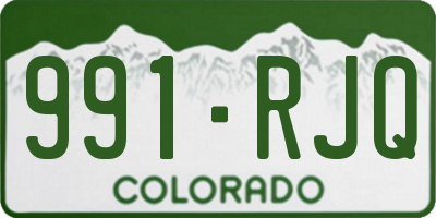 CO license plate 991RJQ
