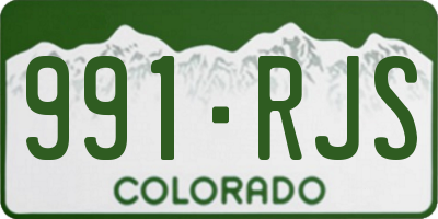 CO license plate 991RJS