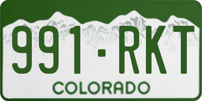CO license plate 991RKT