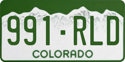 CO license plate 991RLD