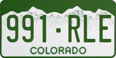 CO license plate 991RLE