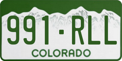 CO license plate 991RLL