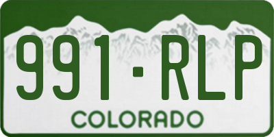 CO license plate 991RLP