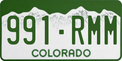 CO license plate 991RMM