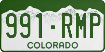 CO license plate 991RMP