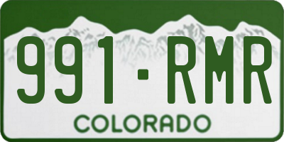 CO license plate 991RMR