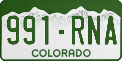 CO license plate 991RNA