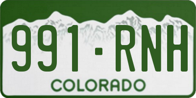 CO license plate 991RNH