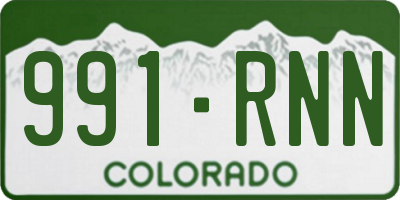 CO license plate 991RNN